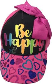 img 1 attached to 🎀 JoJo Siwa Be Happy Girls Cotton Baseball Cap Age 4-7 Pink by Nickelodeon