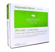 🩲 intrinsics disposable white bikinis, universal size - 100 pack: convenient and hygienic swimwear solution logo