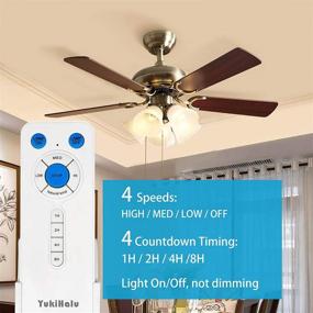 img 3 attached to 🌬️ YUKIHALU Natural Wind Ceiling Fan Remote Control Kit - FCC ID: 2AWK7-YUKIHALU-BN, Compatible with Hunter, Harbor Breeze, Westinghouse, Honeywell, and More