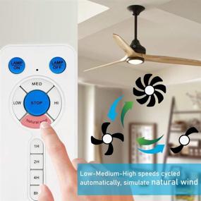 img 2 attached to 🌬️ YUKIHALU Natural Wind Ceiling Fan Remote Control Kit - FCC ID: 2AWK7-YUKIHALU-BN, Compatible with Hunter, Harbor Breeze, Westinghouse, Honeywell, and More