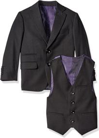 img 2 attached to 👔 Boys' 3 Piece Textured Suit Set by a.x.n.y