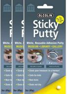 🔵 reusable sticky putty: premium adhesive putty for museum & gallery use - 3-pack logo