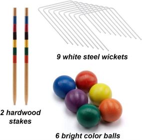 img 2 attached to 🏑 GSE Games & Sports Expert Premium 6-Player Croquet Set: Ideal for Adults & Kids (2 Styles Available)