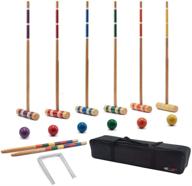 🏑 gse games & sports expert premium 6-player croquet set: ideal for adults & kids (2 styles available) logo