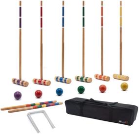 img 4 attached to 🏑 GSE Games & Sports Expert Premium 6-Player Croquet Set: Ideal for Adults & Kids (2 Styles Available)