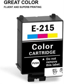 img 2 attached to 🖨️ 215 Compatible Ink Cartridges for WF-100 WF-110 Printer (3 Black, 2 Tri-Color, Pigment, 5 Packs)