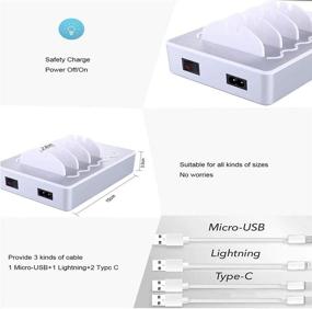 img 1 attached to 💻 Exquisite USB Charging Station for Multiple Devices and Ports - Compatible with All Electronic Products, Silver