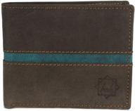 minimalist bi fold leather wallet blocking logo