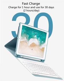 img 1 attached to 🔘 Yellow Bluetooth Keyboard Smart Case for iPad 10.2 inch (7th/8th/9th Generation) – Wireless Detachable iPad Keyboard Case with Pencil Holder and Auto Sleep/Wake