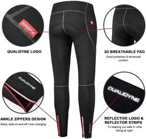 img 2 attached to 🚴 Stay Warm and Comfortable with qualidyne Men's Winter Thermal Cycling Tights: 3D Padded Pants for Outdoor Riding