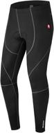 🚴 stay warm and comfortable with qualidyne men's winter thermal cycling tights: 3d padded pants for outdoor riding logo