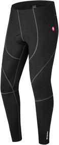 img 4 attached to 🚴 Stay Warm and Comfortable with qualidyne Men's Winter Thermal Cycling Tights: 3D Padded Pants for Outdoor Riding