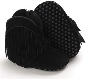 img 1 attached to Meckior Cowboy Moccasins Non Slip Toddler Apparel & Accessories Baby Boys