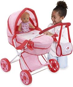 img 2 attached to Little Mommy Doll Pram 17 Piece Play Set - Includes Matching Carry Bag for Feeding and Grooming Accessories, Fits 18 Inch Dolls, Age 3+ - Enhanced SEO