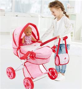 img 3 attached to Little Mommy Doll Pram 17 Piece Play Set - Includes Matching Carry Bag for Feeding and Grooming Accessories, Fits 18 Inch Dolls, Age 3+ - Enhanced SEO