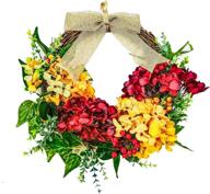 🌸 16 inch wenhuidr front door wreaths, seasonal outdoor wreath with roses and daisies логотип