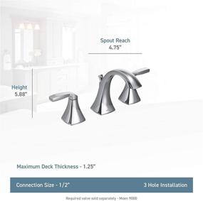 img 1 attached to 🚰 Moen T6905BG Collection Two Handle Widespread Faucet: Elegant Design & Optimal Functionality