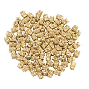 img 4 attached to 🔧 iplusmile Brass Knurled Nuts - Threaded Heat Set for 3D Printer & Projects (100pcs, M3 Thread, 3x4.6x5.7mm)