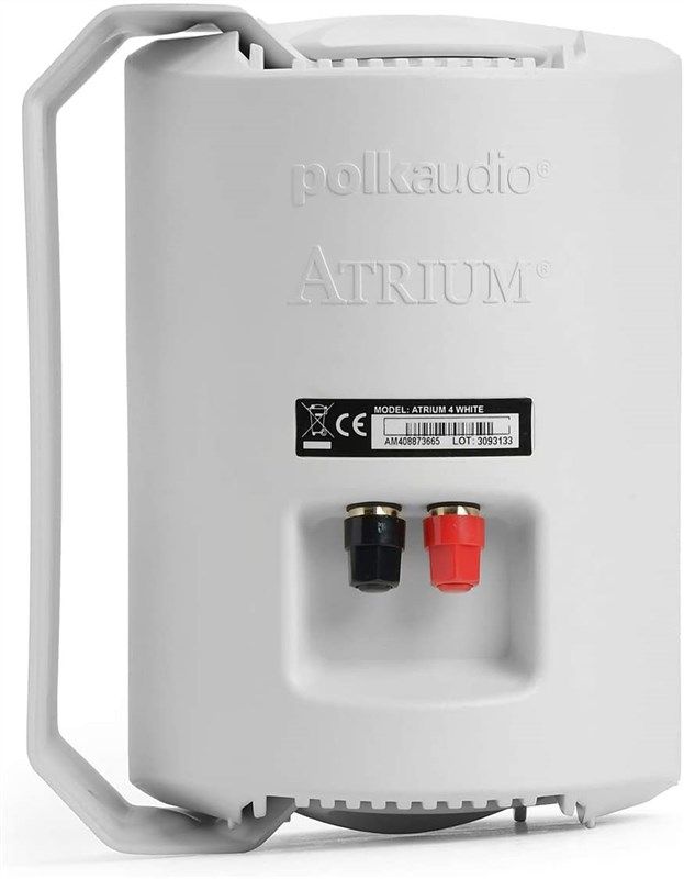  Polk Audio Atrium 5 Outdoor Speakers with Powerful Bass (Pair,  White), All-Weather Durability, Broad Sound Coverage, Speed-Lock Mounting  System : Electronics