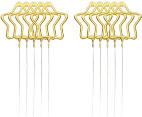 img 3 attached to 🎂 UgyDuky 10-Piece Star Gold Birthday Cake Candles: Perfect Party and Wedding Cake Decoration Supplies with Candle Toppers, Holders, and Photography Tool