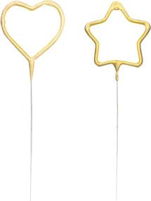 img 2 attached to 🎂 UgyDuky 10-Piece Star Gold Birthday Cake Candles: Perfect Party and Wedding Cake Decoration Supplies with Candle Toppers, Holders, and Photography Tool