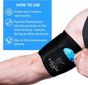 img 2 attached to 🏋️ Enhanced Kryofit Cold Compression Sleeves - Alleviating Elbow, Knee, and Bicep Pain & Swelling