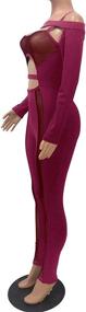 img 1 attached to 👗 Stylish Through Bodycon Jumpsuits for Women - Uni Clau Women's Clothing