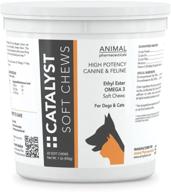 🐟 catalyst omega 3 fish oil soft chews for dogs &amp; cats - cheese flavor - 60 count - skin and coat supplement logo