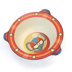 img 2 attached to 🍜 Cute Cartoon Soup Bowl Rice Bowl Set: 4Pcs Bamboo Bowls for Complementary Food & Drop-Proof Dining