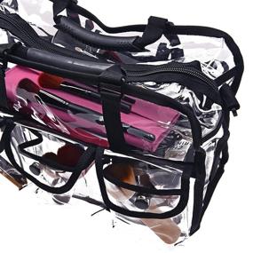 img 1 attached to 👜 Large SHANY Clear Makeup Bag with Shoulder Strap - Pro Mua Rectangular Bag