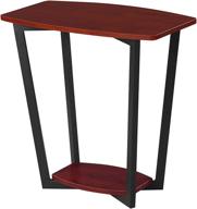 graystone end table in cherry with black frame by convenience concepts logo