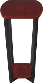 img 1 attached to Graystone End Table in Cherry with Black Frame by Convenience Concepts