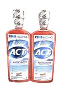 act alcohol anticavity fluoride rinse cinnamon 18 oral care logo