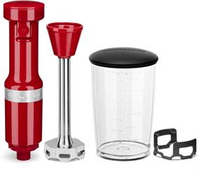 img 2 attached to Efficient and Versatile KitchenAid KHBV53ER Hand Blender – Empire Red Corded Design with Variable Speed