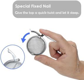 img 1 attached to ☁️✨ Cloudyfocus Mesh Tea Ball Strainers & Tea Scoop - Premium Stainless Steel Tea Filters for Loose Leaf Tea - 2pcs Set, 2.1 Inch