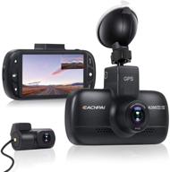 🚗 gps fhd 1080p wi-fi автомобильная dash cam с двумя передними и задними камерами, dvr видеорегистратор с ночным видением starvis, 3,0" ips-экраном, 170° широким углом обзора, g-сенсором, wdr. логотип