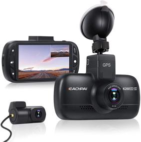 img 4 attached to 🚗 GPS FHD 1080P Wi-Fi Автомобильная Dash Cam с двумя передними и задними камерами, DVR видеорегистратор с ночным видением Starvis, 3,0" IPS-экраном, 170° широким углом обзора, G-сенсором, WDR.