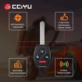 img 1 attached to 🔑 1PC Uncut 4 Buttons Keyless Entry Remote Fob Replacement - cciyu 4G0959754G - Compatible with 08-17 A UDI A1 A3 Series