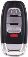 🔑 1pc uncut 4 buttons keyless entry remote fob replacement - cciyu 4g0959754g - compatible with 08-17 a udi a1 a3 series logo