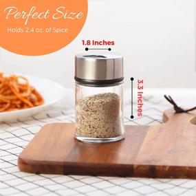 img 3 attached to 🧂 Enhance Your Culinary Experience: Premium Salt and Pepper Shakers - Adjustable Pour Holes - Set of 2 - Stylish Stainless Steel and Glass Design - Ideal Spice Dispenser Set for Exquisite Meals