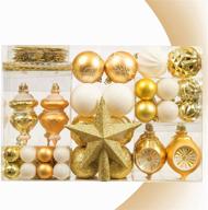 🎄 get into the festive spirit with tbd decor 99pcs shatterproof christmas ball ornaments in gold & white: ideal christmas tree decorations set logo