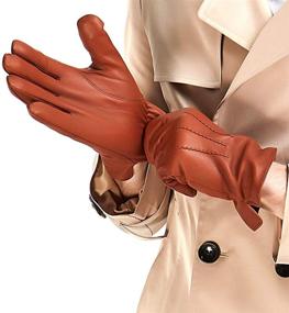 img 3 attached to 🧤 Luxurious MGGM Lambskin Leather Cashmere Men's Gloves & Mittens Collection for Fashion-Forward Gentlemen