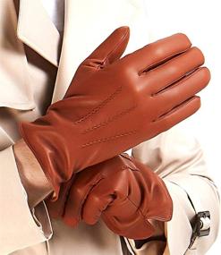 img 4 attached to 🧤 Luxurious MGGM Lambskin Leather Cashmere Men's Gloves & Mittens Collection for Fashion-Forward Gentlemen