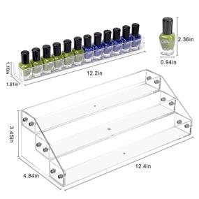 img 2 attached to 🧪 Umirokin 3 Tier Acrylic Nail Polish Rack | Display Stand Holder for Nail Polish, Essential Oils, Paint Etc. | Holds 36-56 Bottles | Compact Storage Shelf