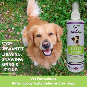 img 1 attached to 🐶 Primo Pup Bitter Taste Deterrent Spray for Dogs - Vet Health, Stops Chewing, Biting, and Licking - 8 fl oz