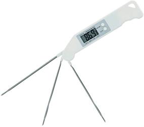 img 3 attached to 🌡️ BBQ WHITE Waterproof Fold Digital Instant Read Food and Meat Thermometer: Ideal for Kitchen, Outdoor Cooking, BBQ, and Grill with Convertible Fahrenheit and Celsius