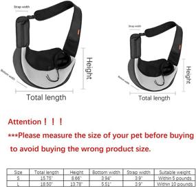 img 2 attached to Adjustable Small Pet Hands Free Sling Carrier - Travel Safety Bag for Dogs and Cats Under 10lb - Breathable Mesh Design - Machine Washable