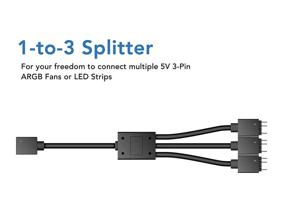 img 2 attached to EZDIY-FAB RGB Converter: 12V to 5V ARGB Transfer Hub with 3-Way Splitter - Control 5V ADD-RGB Products on 12V 4-pin Header, 50 Built-in Color Modes