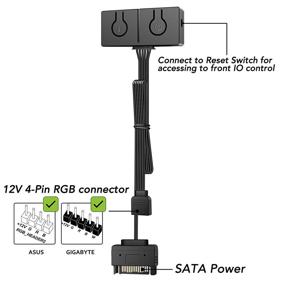 img 3 attached to EZDIY-FAB RGB Converter: 12V to 5V ARGB Transfer Hub with 3-Way Splitter - Control 5V ADD-RGB Products on 12V 4-pin Header, 50 Built-in Color Modes