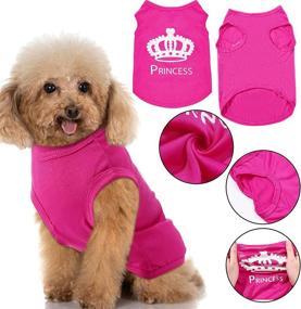 img 2 attached to 6-Piece Dog Shirts Set - Pet T-Shirts Sleeveless Printed Puppy Shirt - Breathable Dog Sweatshirts - Summer Pet Clothes for Dogs and Cats - Crown Design - Size Large